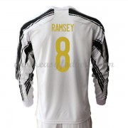 Billige Fodboldtrøjer Juventus 2020-21 Aaron Ramsey 8 Hjemmetrøje Langærmede